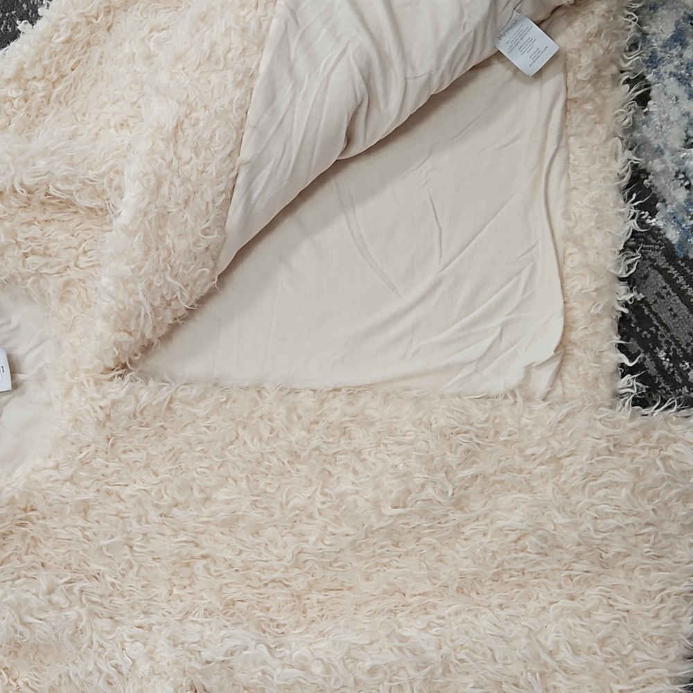 Cabi ivory fuzzy sherpa open lined jacket style 3024 - Picture 4 of 9